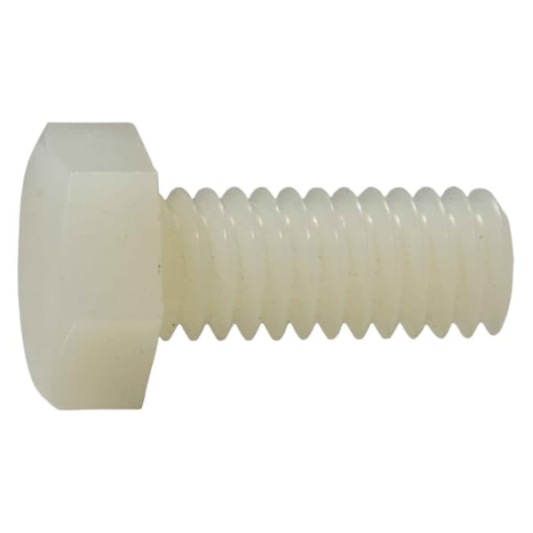 Midwest Fastener Not Graded, 5/16"-18 Hex Head Cap Screw, Plain Nylon, 3/4 in L, 10 PK 77087 - main